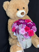 Teddy Bear With Box Of Carnations￼